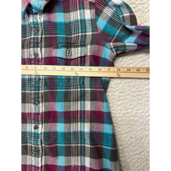 Patagonia Womens Long Sleeve Organic Cotton Fjord Flannel Shirt Size 4 - Picture 5 of 6